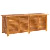 Garden Storage Box with Louver 59.1"x19.7"x22" Solid Wood Acacia