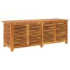 Garden Storage Box with Louver 59.1"x19.7"x22" Solid Wood Acacia